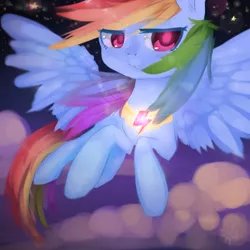 Size: 800x800 | Tagged: artist:marinakirby, derpibooru import, element of loyalty, rainbow dash, safe, solo