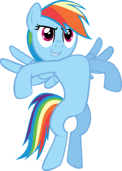 Size: 755x1058 | Tagged: artist:falxor, bipedal, derpibooru import, may the best pet win, puffed chest, rainbow dash, safe, simple background, solo, standing up, transparent background, vector