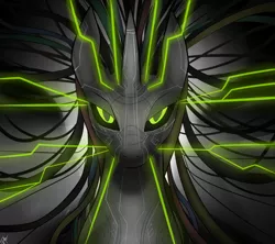 Size: 1800x1600 | Tagged: artist:cymek, derpibooru import, ponified, safe, shodan, solo, system shock, system shock 2, virtual pony