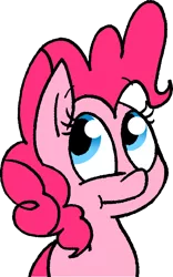 Size: 476x763 | Tagged: dead source, safe, artist:strangiesleepy, derpibooru import, pinkie pie, earth pony, pony, :t, cute, diapinkes, female, mare, simple background, solo, transparent background