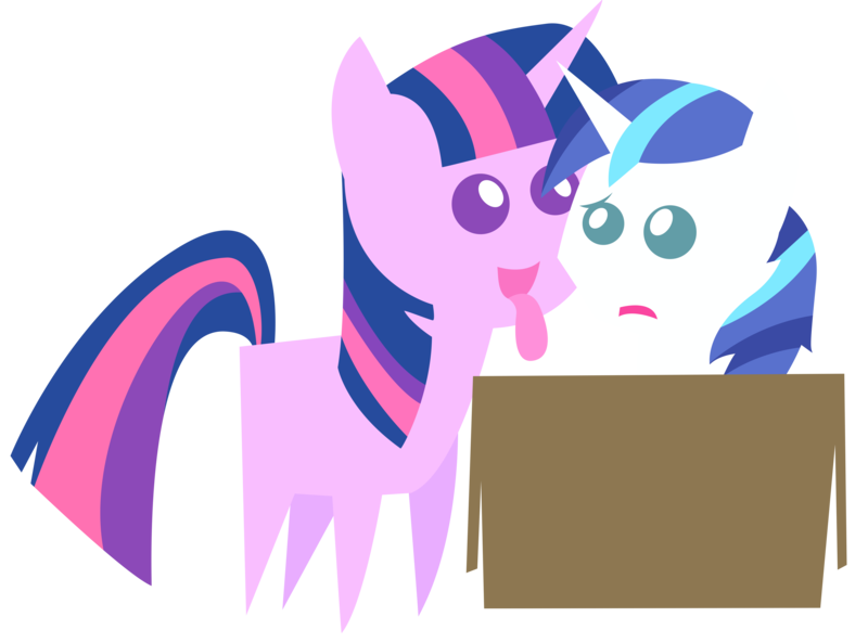 Size: 10000x7408 | Tagged: safe, artist:shadowdashie, derpibooru import, shining armor, twilight sparkle, pony, friendship is witchcraft, absurd resolution, box, colt, eyes on the prize, female, filly, francis sparkle, frown, incest, licking, male, not creepy, not incest, open mouth, pointy ponies, pony in a box, raised eyebrow, shiningsparkle, shipping, simple background, smiling, straight, tongue out, transparent background, vector, worried