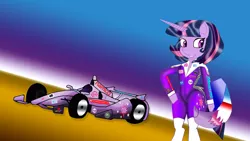 Size: 1280x720 | Tagged: artist:odiz, car, derpibooru import, hasbro, indycar, safe, twilight sparkle