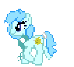 Size: 530x480 | Tagged: safe, artist:sunshinesmilespony, derpibooru import, oc, oc:sunshine smiles, unofficial characters only, earth pony, pony, animated, clothes, desktop ponies, pixel art, scarf, simple background, sprite, transparent background, trotting, walking