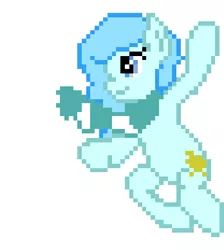Size: 400x446 | Tagged: safe, artist:urimas, derpibooru import, oc, oc:sunshine smiles, unofficial characters only, earth pony, pony, clothes, pixel art, scarf, simple background, smiling, solo, white background