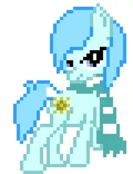 Size: 400x520 | Tagged: safe, artist:sunshinesmilespony, derpibooru import, oc, oc:sunshine smiles, unofficial characters only, earth pony, pony, clothes, pixel art, scarf