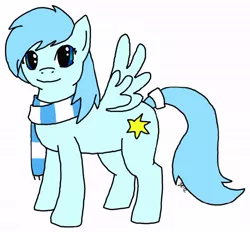 Size: 640x593 | Tagged: safe, artist:miruru, derpibooru import, oc, oc:sunshine smiles, unofficial characters only, pegasus, pony, clothes, scarf