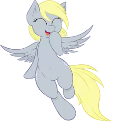 Size: 1340x1443 | Tagged: safe, artist:bork88, artist:joey darkmeat, derpibooru import, derpy hooves, pegasus, pony, colored, female, happy, mare, simple background, solo, transparent background, vector, wide hips