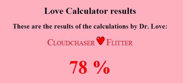 Size: 635x288 | Tagged: cloudchaser, derpibooru import, flitter, love calculator, safe