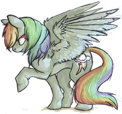 Size: 680x633 | Tagged: artist:feathersandink, artist:scootaloo, derpibooru import, rainbow dash, safe, solo, source needed