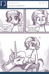 Size: 520x785 | Tagged: suggestive, artist:johnjoseco, derpibooru import, princess celestia, oc, oc:gem, alicorn, earth pony, pony, ask princess molestia, princess molestia, comic, deepthroat, female, foot fetish, hoof fetish, hoof licking, mare, memj0123, tumblr