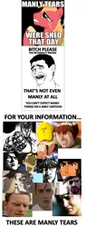 Size: 727x1920 | Tagged: safe, derpibooru import, big macintosh, earth pony, pony, big boss, bitch please, crossover, crying, dean winchester, kenshiro, kenshiro kasumi, male, manly tears, meme, might guy, polnareff, red dragon, roy mustang, simon, stallion, vegeta