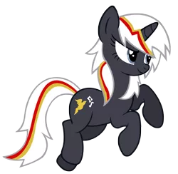 Size: 5000x4877 | Tagged: dead source, safe, artist:overmare, derpibooru import, oc, oc:velvet remedy, unofficial characters only, pony, unicorn, fallout equestria, fanfic, absurd resolution, cutie mark, fanfic art, female, hooves, horn, mare, simple background, smiling, smirk, solo, transparent background, vector