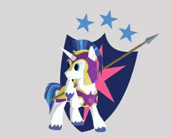 Size: 2364x1896 | Tagged: armor, artist:theandymac, safe, shining armor, solo, spear