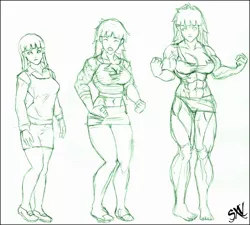 Size: 2000x1800 | Tagged: artist:silent-x-voice, breast expansion, breasts, busty twilight sparkle, clothes, derpibooru import, elf ears, female, humanized, muscle expansion, muscles, sketch, suggestive, torn clothes, transformation, twilight muscle, twilight sparkle, twilight unbound, wardrobe malfunction, werelight shine