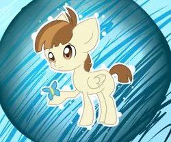 Size: 1200x1000 | Tagged: artist:darkaiya, bucktooth, butterfly, colt, cute, derpibooru import, featherbetes, featherweight, raised hoof, safe, smiling, solo
