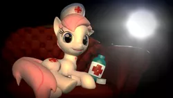 Size: 1024x576 | Tagged: 3d, artist:d0ntst0pme, couch, gmod, nurse redheart, safe, solo