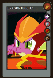 Size: 295x426 | Tagged: animated, artist:yudhaikeledai, card, derpibooru import, dota 2, dragon knight, part of a series, part of a set, ponified dota 2 cards, safe, solo, spike