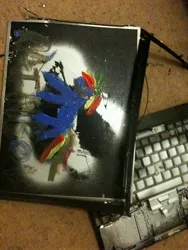 Size: 2048x1536 | Tagged: computer, derpibooru import, laptop computer, rainbow dash, safe, thinkpad, traditional art