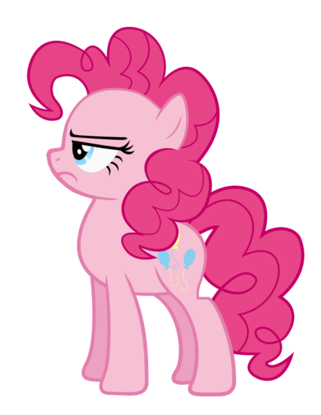 Size: 900x1163 | Tagged: safe, artist:kuren247, derpibooru import, pinkie pie, serious face, simple background, solo, transparent background, vector