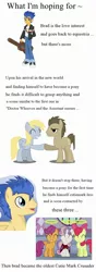 Size: 950x2689 | Tagged: safe, derpibooru import, apple bloom, derpy hooves, doctor whooves, flash sentry, scootaloo, sweetie belle, time turner, equestria girls, cutie mark crusaders, double rainboom puppet, insane fan theory