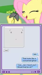 Size: 563x1010 | Tagged: safe, derpibooru import, fluttershy, exploitable meme, ios, iphone, iphone whale, text, tv meme