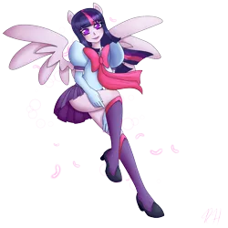 Size: 1600x1600 | Tagged: safe, artist:robynne, derpibooru import, twilight sparkle, equestria girls, humanized, magical girl, solo