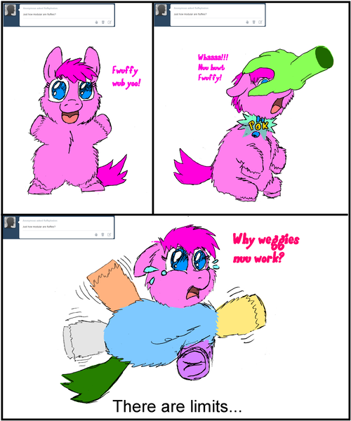 Size: 2004x2405 | Tagged: artist:fluffsplosion, comic, derpibooru import, fluffy pony, fluffy pony grimdark, modular, semi-grimdark, tumblr, what has science done