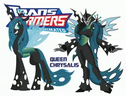 Size: 3300x2550 | Tagged: artist:inspectornills, crossover, derpibooru import, queen chrysalis, robot, safe, transformares, transformers, transformers animated