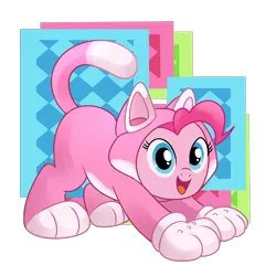 Size: 1500x1500 | Tagged: artist:madmax, cat, catsuit, clothes, costume, cute, derpibooru import, diapinkes, gloves, kitty suit, nintendo, pinkie cat, pinkie pie, princess peach, safe, solo, super mario 3d world, super mario bros.