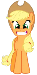 Size: 632x1264 | Tagged: angry, applejack, artist:kuren247, derpibooru import, gritted teeth, safe, simple background, solo, transparent background, vector