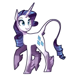 Size: 1199x1272 | Tagged: safe, artist:frogbians, derpibooru import, rarity, classical unicorn, pony, cloven hooves, female, leonine tail, mare, simple background, solo, transparent background, unshorn fetlocks