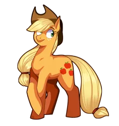 Size: 1199x1272 | Tagged: safe, artist:frogbians, derpibooru import, applejack, earth pony, pony, female, mare, simple background, solo, transparent background