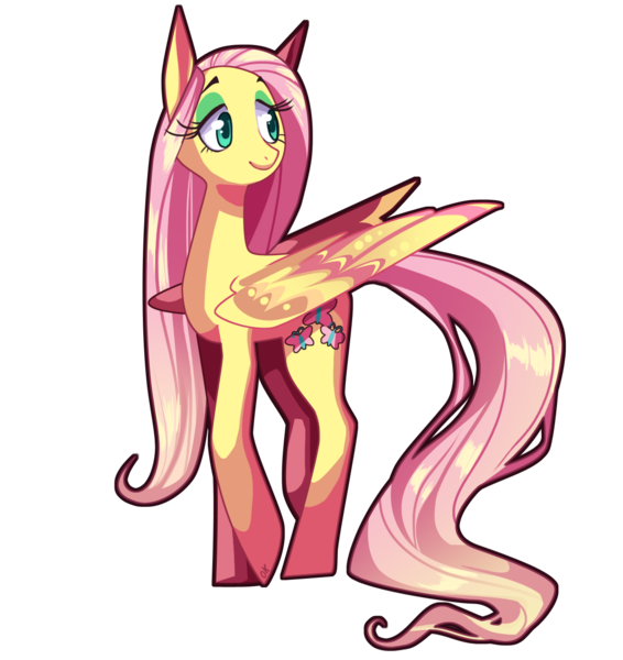 Size: 1199x1272 | Tagged: safe, artist:frogbians, derpibooru import, fluttershy, pegasus, pony, eyeshadow, female, mare, simple background, solo, transparent background