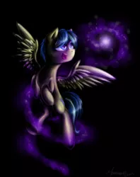 Size: 800x1012 | Tagged: safe, artist:moonlightfl, derpibooru import, oc, oc:jediel, unofficial characters only, pegasus, pony, light, magic, solo