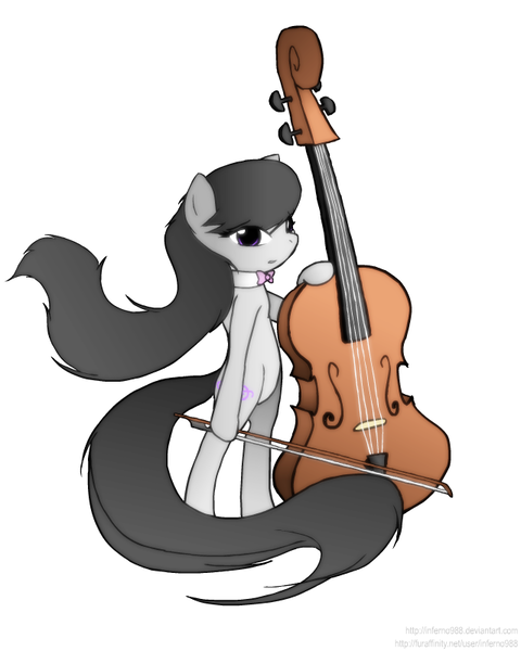 Size: 640x800 | Tagged: safe, artist:inferno988, derpibooru import, octavia melody, earth pony, pony, bipedal, cello, female, mare, musical instrument, simple background, solo, white background