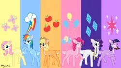 Size: 1915x1080 | Tagged: applejack, artist:mynder, deer, deerified, derpibooru import, flutterdeer, fluttershy, mane six, my little x, pinkie pie, rainbow dash, rarity, safe, species swap, twilight sparkle