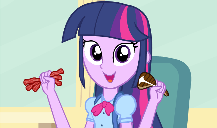 Size: 739x435 | Tagged: safe, artist:tiarawhy, derpibooru import, screencap, spike, twilight sparkle, equestria girls, equestria girls (movie), animated at source, flash, meat, omnivore twilight, ponies eating meat, solo