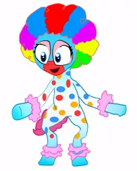 Size: 800x1000 | Tagged: artist:rainheart94, circus afro, clothes, clown, costume, derpibooru import, pinkie pie, safe, solo