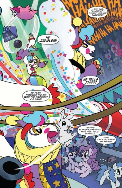 Size: 584x898 | Tagged: comic, derpibooru import, idw, idw advertisement, magic trick, pinkie pie, ponyacci, preview, safe, spoiler:comic, spoiler:comicm05, twilight sparkle