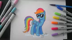 Size: 1280x720 | Tagged: artist:yamino, derpibooru import, photo, rainbow dash, safe, solo, traditional art