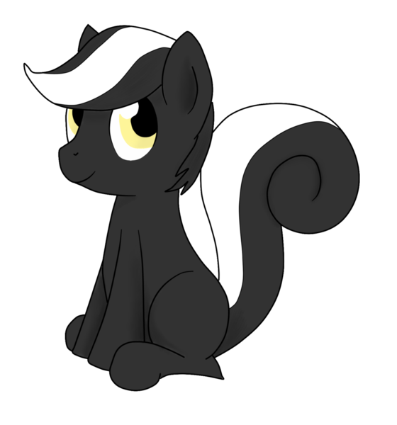 Size: 1024x1097 | Tagged: artist:goldenpansy, derpibooru import, oc, oc:jovial, original species, safe, skunk, skunk pony, solo, unofficial characters only