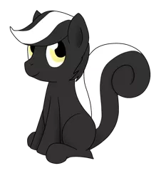 Size: 1024x1097 | Tagged: artist:goldenpansy, derpibooru import, oc, oc:jovial, original species, safe, skunk, skunk pony, solo, unofficial characters only