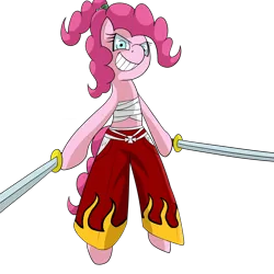 Size: 2000x2000 | Tagged: artist:dragonfoorm, derpibooru import, erza scarlett, fairy tail, parody, pinkie pie, safe, simple background, solo, transparent background