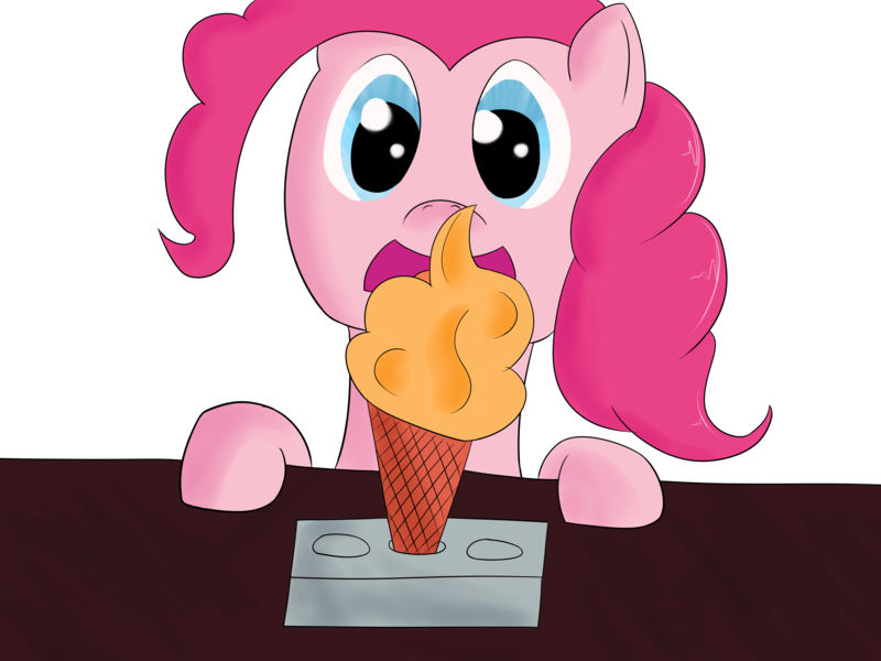 Size: 4000x3000 | Tagged: safe, artist:dragonfoorm, derpibooru import, pinkie pie, ice cream, simple background, solo, transparent background