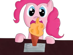 Size: 4000x3000 | Tagged: safe, artist:dragonfoorm, derpibooru import, pinkie pie, ice cream, simple background, solo, transparent background