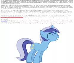 Size: 842x716 | Tagged: derpibooru import, hasbro, minuette, press release, safe, solo, text, toothpaste