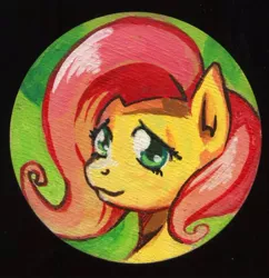 Size: 630x651 | Tagged: artist:lexx2dot0, derpibooru import, fluttershy, gouache, safe, solo, traditional art