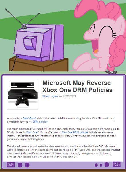 Size: 838x1142 | Tagged: derpibooru import, exploitable meme, pinkie pie, safe, tv meme, xbox, xbox one