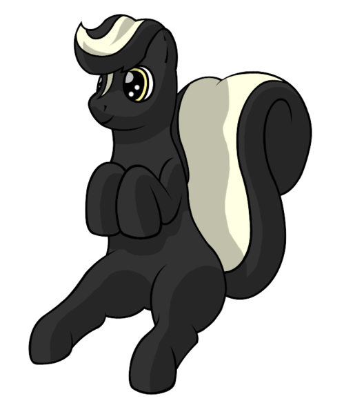 Size: 665x800 | Tagged: artist:jovialpony, derpibooru import, oc, oc:jovial, original species, safe, skunk, skunk pony, solo, unofficial characters only