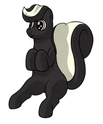 Size: 665x800 | Tagged: artist:jovialpony, derpibooru import, oc, oc:jovial, original species, safe, skunk, skunk pony, solo, unofficial characters only